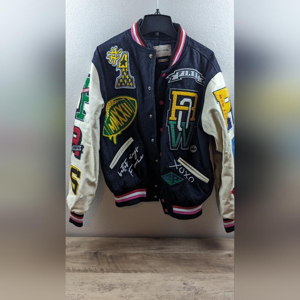 First Row Keep Life Simple All Over Varsity Jacket - image 3